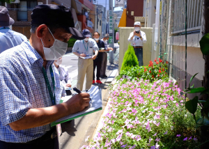 第６回かつしか花いっぱいの花壇コンクール審査会スナップ